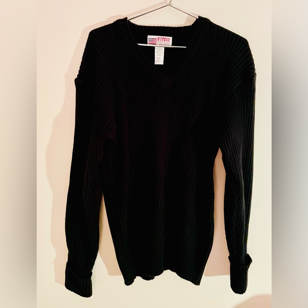 Vintage National Patrol men's black sweater